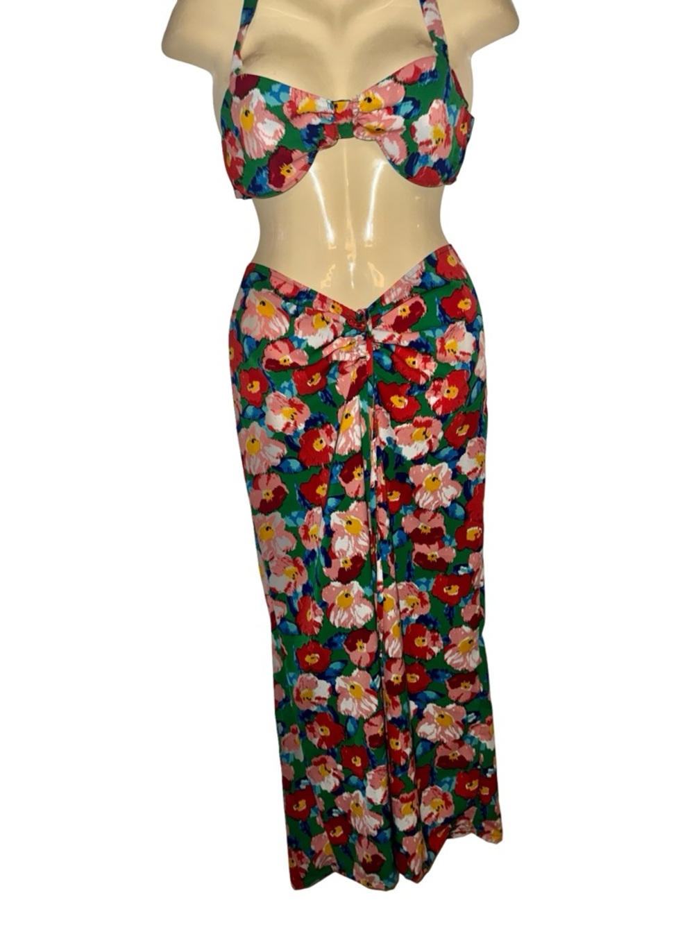 SHEIN Multicolor Floral Two-Piece Skirt Set